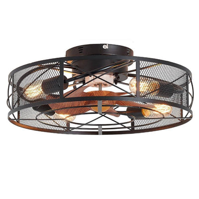 18.9 in. Indoor Black Smart Ceiling Fan with Timer, 6-Speed Adjustable and Remote