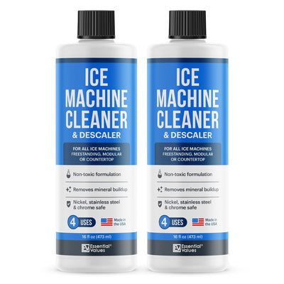 2-Pack Ice Machine Cleaner and Descaler 16 fl oz, Nickel Safe Descaler | Ice Maker Cleaner Compatible with All Major Brands (Scotsman, KitchenAid