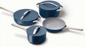 Caraway Nonstick Ceramic Cookware Set (12 Piece) Pots Pans Lids and Kitchen Storage Non Toxic PTFE & PFOA Free Oven Safe & Compatible